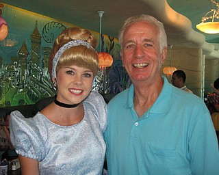Meeting Cinderalla was one of Gary Orosz's high points this summer..
We live in Canfield, Ohio and spent a month in Dana Point, Ca.
Our grandchildren live in Girard and also spent the vacation time with us.....