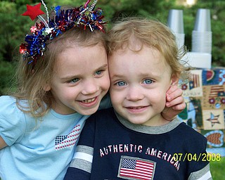 These are my children, Olivia and Matthew, on July 4. It is one of their favorite holidays. We have breakfast outside at their grandparents' house in Canfield and then watch the parade from their front yard. It's become a family tradition.
Lisa Rossi
Austintown
