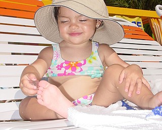 Adriana Trafficante of Boardman, Ohio at the Nickelodeon Hotel In Orlando,
Fl. She was so hot she was rubbing ice on her toes. Picture taken by
Danielle Trafficante.