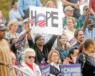 About 700 people attended a rally at the Warren Community Amphitheatre to hear Democratic vice presidential candidate Joe Biden speak. The 34-year U.S. senator from Delaware spoke Tuesday morning.