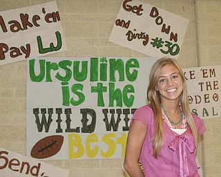 A visit to Ursuline High School on Tuesday October 14th. Three days before the big 50th anniversary game vs. Mooney High School.