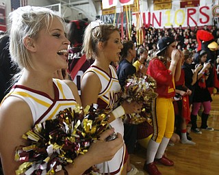 A visit to Mooney High School for their pep rally on Thursday October 16th; the day before the big 50th anniversary game vs. Ursuline High School.