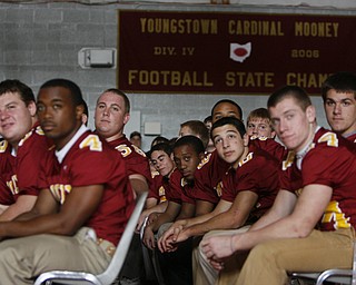 A visit to Mooney High School for their pep rally on Thursday October 16th; the day before the big 50th anniversary game vs. Ursuline High School.