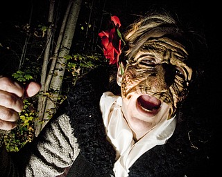 The scares along The Haunted Hayride in Boardman Park. Valley residents get into costume and get creepy. 
