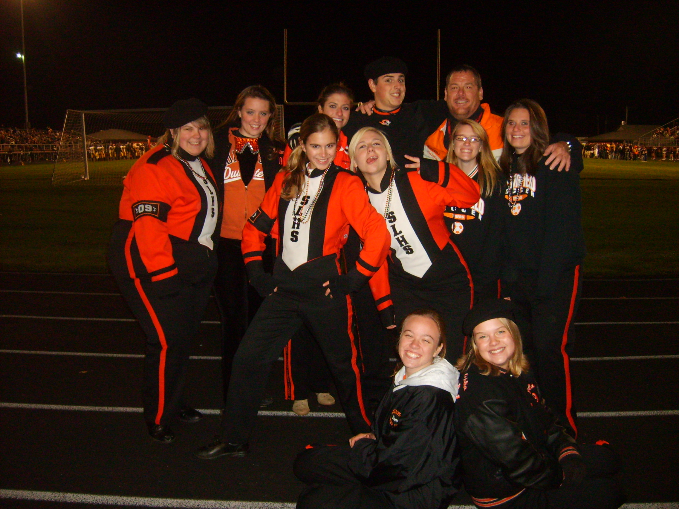 The Springfield Marching Band seniors and director Matt Ferraro prepare for their last home game against Crestview.