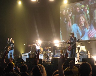 Sheryl Crow at the Get Out and Vote '08 show at the Chevrolet Centre Wednesday night.
