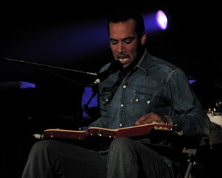 Ben Harper at the Get Out and Vote '08 show at the Chevrolet Centre Wednesday night.