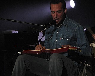 Ben Harper at the Get Out and Vote '08 show at the Chevrolet Centre Wednesday night.
