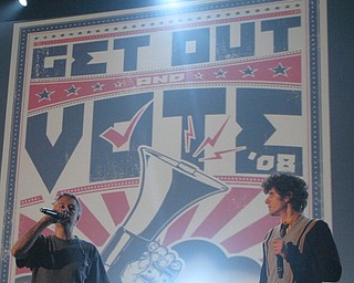 The Beastie Boys at the Get Out and Vote '08 show at the Chevrolet Centre Wednesday night.