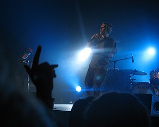 Adam Yauch of the Beastie Boys at the Get Out and Vote '08 show at the Chevrolet Centre Wednesday night.