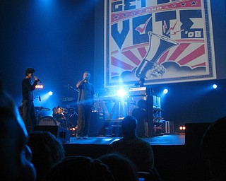 The Beastie Boys at the Get Out and Vote '08 show at the Chevrolet Centre Wednesday night.