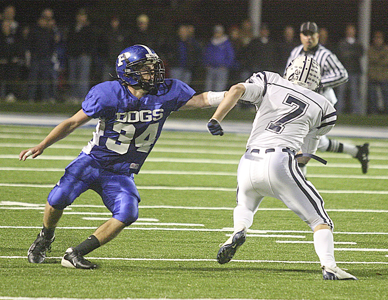 
    The photo "Poland vs Granville. High School Football, Saturday, November 1, 2008. Nick Mays.