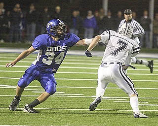 The photo "Poland vs Granville. High School Football, Saturday, November 1, 2008. Nick Mays.