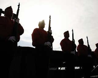 Members of the Mahoning County Marine Corps League honored the YSU vets in memoriam by having a 21 gun salute.
