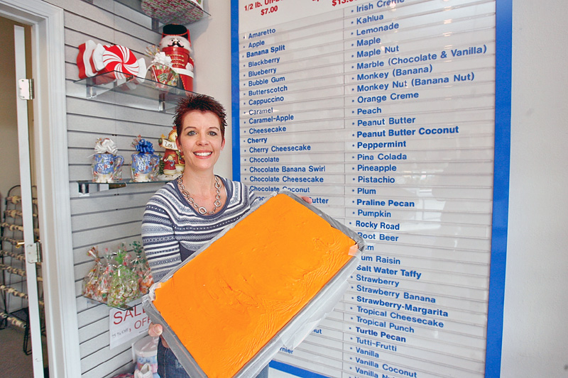 Michele Newman of Warren and just one of the many many flavors of fudge 