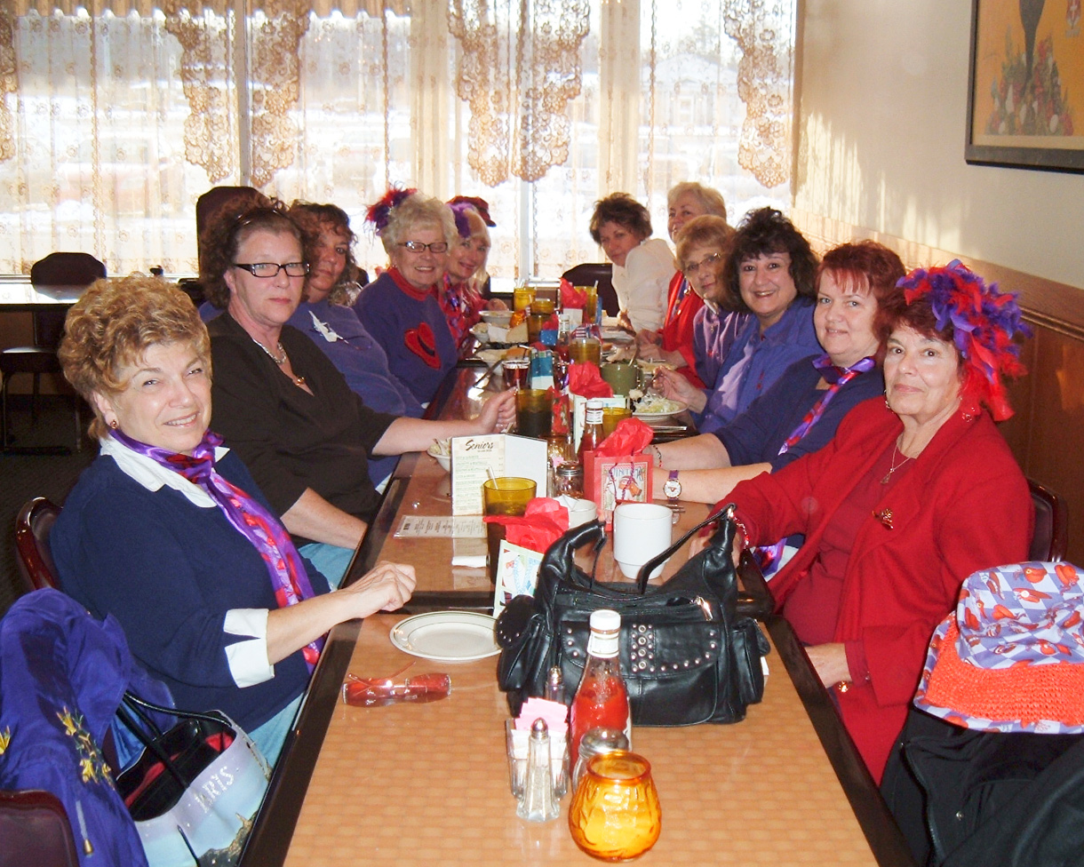 The Lavish Ladies in Red, a Red Hat Society group, are preparing a special "red hat" card to Deana Soffos, the daughter of one of the  members. 