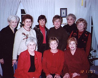 This card club has been together since November of 1957. Seated: Rita Roberts, Marline Sharisky and Betty Koneval. Standing: Peggy Sedlar, Ann Klein, Donna Nickel, Judy Shonn, Shirley Sedlar and JoAnn Reese.