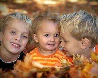 Here is a shot of our three kids Nicholas (6), Hannah (16 mos), and Alex (3)
LaPlante of Poland taken by their dad (John) while raking leaves a few weeks
ago. Although they get into an occasional argument as any siblings do,
these three love being together.