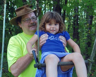 Grandpa Duane VanAuker with Isabelle Crissinger of North Jackson. Photo from Lana VanAuker of Canfield.