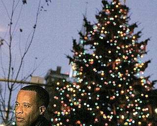 Mayor Jay Williams during the Christmas Tree lighting in downtown Youngstown, Friday December 5, 2008