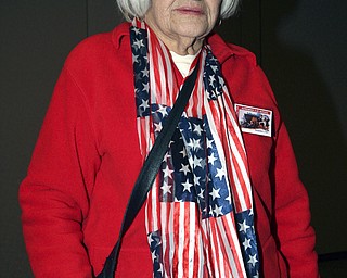 SUPPORTIVE: Dorothy McLaughlin, who lost her husband in the Battle of the BUlge in World War II, joined the veterans at St. Christine Church on Sunday.