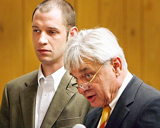 Bryce D. Burke, 27, left, was sentenced to three years in prison for the death of Andrew Culp, 22, of Columbiana. Burke’s car rolled over Culp at a South Side fast-food restaurant in 2007, and Burke dragged Culp underneath the car about two blocks. This picture of Burke and his lawyer J. Gerald Ingram was taken in 2008 at Burke’s arraignment in Youngstown Municipal Court.