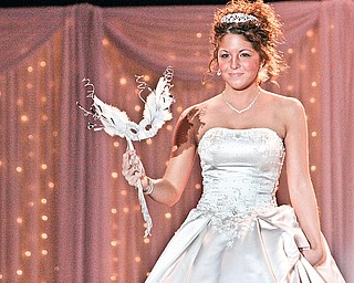 Jana Davis of Niles participates in the 25th Bridal Show presented by Evaline's Bridal at Chevrolet Centre Saturday December 27, 2008