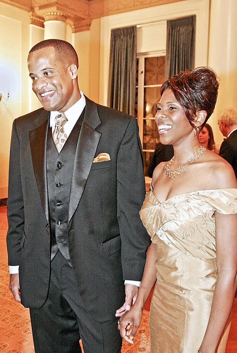 Youngstown Mayor Jay Williams and his wife, Sonja, at the second annual Mayor’s Community Celebration  at the Stambaugh Auditorium in January 2006
