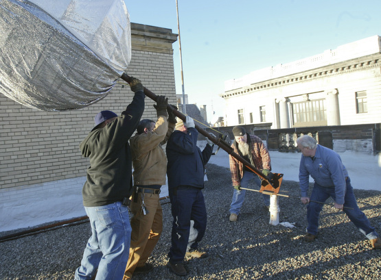 First Night Youngstown Ball Drop Preparation.