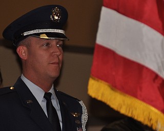 An honor guard presents the colors at the opening ceremonies of First Night Youngstown 2009