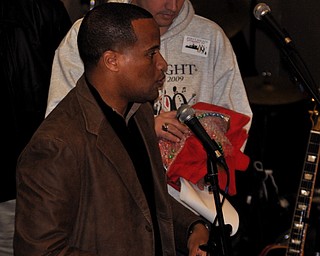 Mayor Jay Williams speaks as part of the opening ceremonies at First Night Youngstown 2009