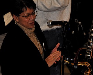 Councilwoman Annie Gillam speaks as part of the opening ceremonies of First Night Youngstown