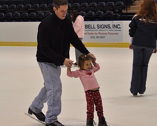 Ice skating at the Chevy Centre as part of First Night Youngstown 2009
