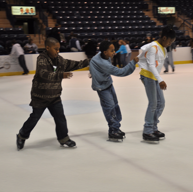 Ice skating at the Chevy Centre as part of First Night Youngstown 2009