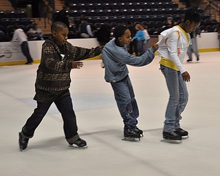 Ice skating at the Chevy Centre as part of First Night Youngstown 2009