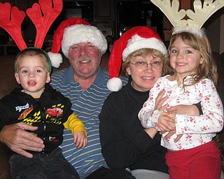 "Joy" for Ron & Terri Dyce of Girard is spending the holiday with Chloe and Aidan Dyce, their grandchildren of the Columbus area.