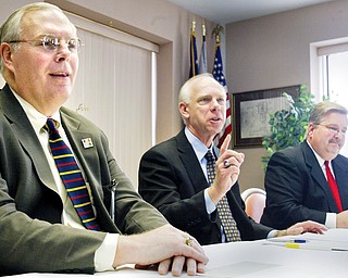 Left to right: Forum Health in Howland are Robert Wolleben, COO Trumbull Memorial, Walter "Buzz" Pishkur CEO and Michael Seelman, Forum Northside COO