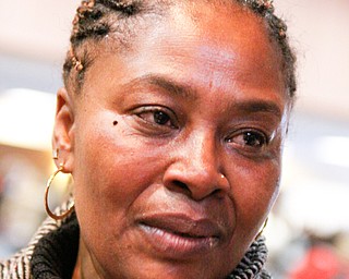Diane Dent of Youngstown watches Barack Obama's Inauguration at YSU Kilcawley Chestnut Room, Tuesday January 20, 2009