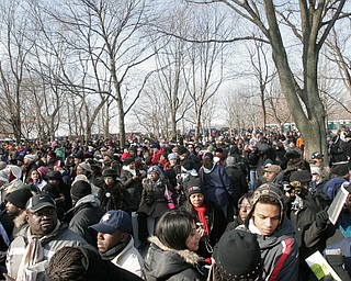 Crowd on mall during swearing in