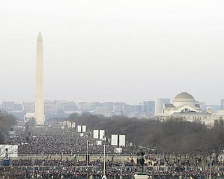Large crowds gather for Barack Obama's Presidential Inauguration 2009 in Washington DC