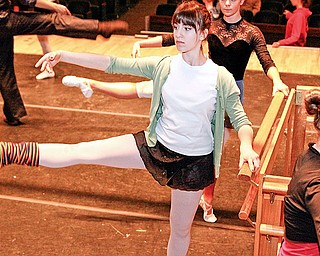 Dorie Chevlen (16) of Liberty participates in a master class with the State Ballet Theatre of Russia at Powers Auditorium, Sunday January 25, 2009