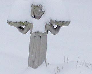 Dave Smith of Poland snapped this snowy bird bath.