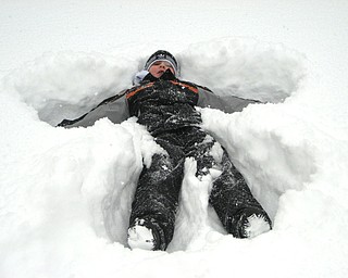 Peyton Olinski at  home over New Year's.