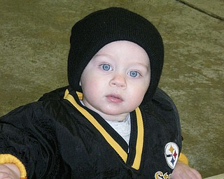 Noah Troggio follows his family's fan tradition after the Steelers took the division title.