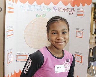 McGuffey 5th grader Artajiah Jones (11) at the Youngstown City Schools All-City Science Fair at East High School, Saturday February 7, 2009