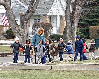 Kindergarten class at Youngstown Christian took a break and enjoyed the outdoors with their teacher Susie Hartman