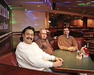Entertainment Director Eric Stevens, Proprietor Chris Jackson and Director of Operations Steve Satterlee at Funny Farm Comedy Club