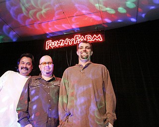Entertainment Director Eric Stevens, Proprietor Chris Jackson and Director of Operations Steve Satterlee at Funny Farm Comedy Club