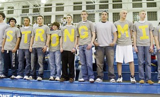 Poland freshman basketball player Mitch Dinopoulos who is undergoing chemotherapy and radiation treatments was honored during " Mitch Night" at the Feb. 13, 2009 Poland vs Beaver Local basketball game.
