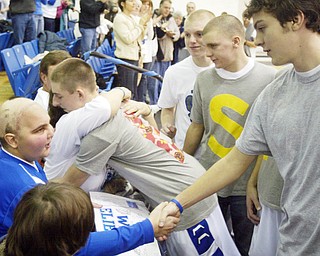 Poland freshman basketball player Mitch Dinopoulos who is undergoing chemotherapy and radiation treatments was honored during " Mitch Night" at the Feb. 13, 2009 Poland vs Beaver Local basketball game.